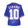 Luxe Encadre Zinedine Zidane Sign France 1998 Football maillot luxe encadre avec inlay argent