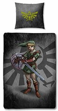 Character World The Legend of Zelda Parure de lit rversible en linon 100 % Coton avec Fermeture clair 135 x 200 cm et 80 x 80 cm