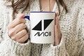 Avicii Tim Berg Electronic Music Star Ibiza Logo Blue Handle Mug Coffee Tea Mug 312ml Cup