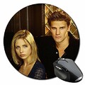 Angel & Buffy David Boreanaz Sarah Michelle Gellar A Tapis De Souris Ronde Round Mousepad PC