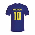UKSoccershop Diego Maradona Boca Juniors Hero T-Shirt (Navy)