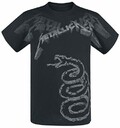 Metallica : Black Album Faded Tee-Shirt Homme Sous Licence Officielle