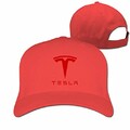 Fashion Tesla Auto Logo Adjustable \r\n Outdoor Sport Cap for Men Women's,Gray