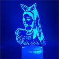 Lampe Illusion Optique Veilleuse 3d Lampe LED Chanteuse Ariana Grande Affiche Chat Fille Carck Interrupteur Tactile
