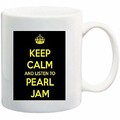 Restez Calme Et coutez Pearl Jam 11 Oz Coffee Mug White And Black Album Cd