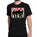 SHIQINQ Homme INXS Need You Tonight Summer Short Sleeve High Low Loose Manches Courtes T Shirt Basic Tees Tops