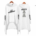 Forever Younger GOT7 Keep Spinning Hoodies irrguliers lches Occasionnels Robe  Ourlet Sweats  Capuche Sweat  Manches Longues Jackson JB Bambam Mark
